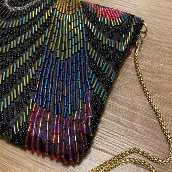 La Regale Ltd Multi Color Beaded Evening Clutch - Picture 8 of 8